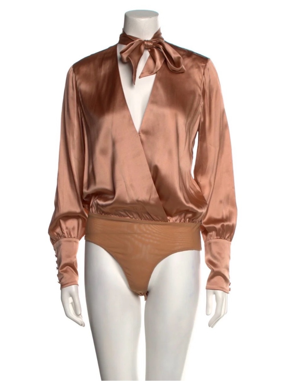 essue Satin Blouse in Copper Blush